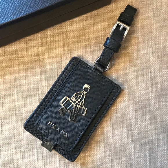prada luggage tag